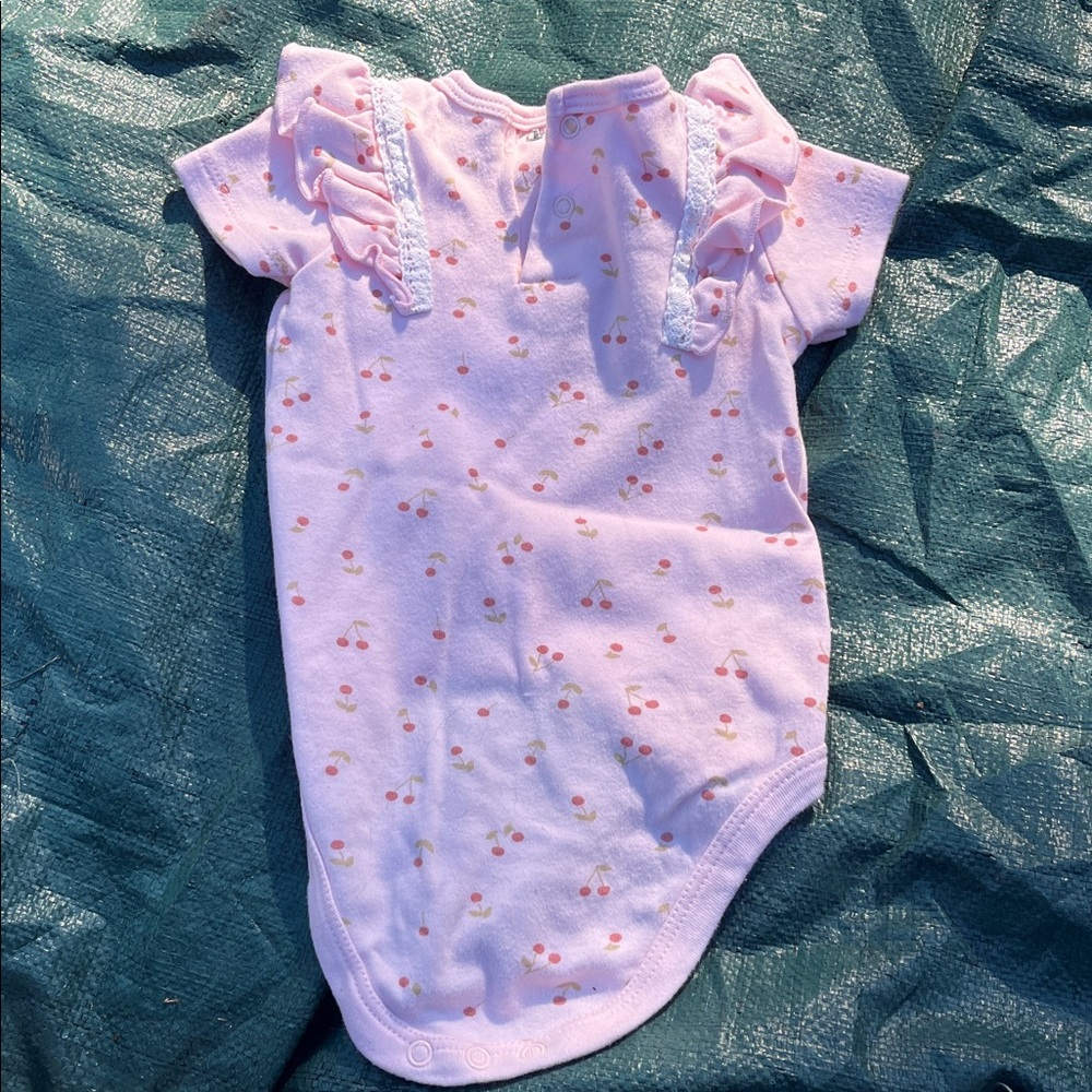 Pink Ruffled Baby Onesie - Picture 2 of 2